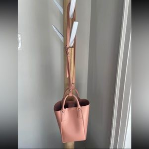 Crossbody pink-nude bag